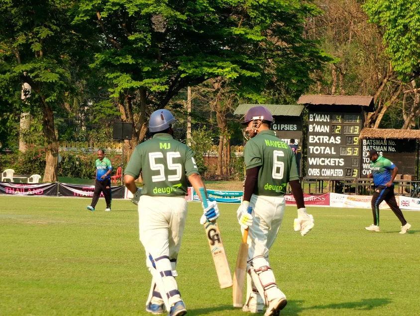 Old scoreboard at Chiang Mai Cricket Sixes, 2022