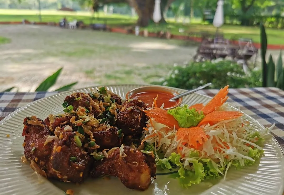 Fried chicken Thai appetiser at the Gymkhana restaurant